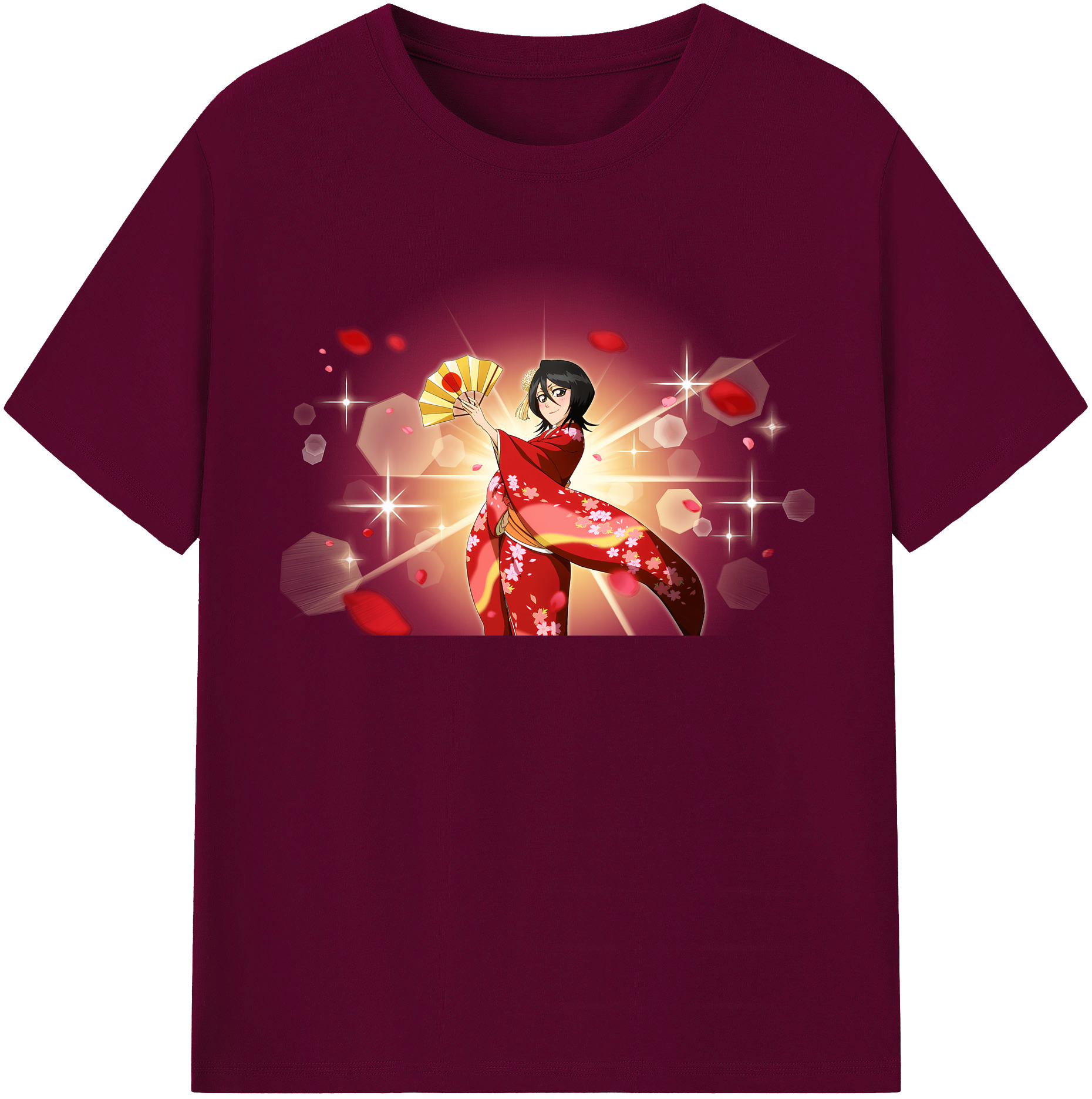 （画像用） ブリーチ 朽木ルキア BLEACH Kuchiki Rukia レディースカジュアルプリントTシャツ（綿100％）